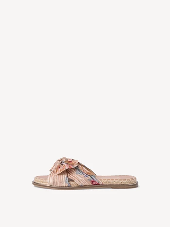 Beige Flower Women's Tamaris Mules | TGI-098571