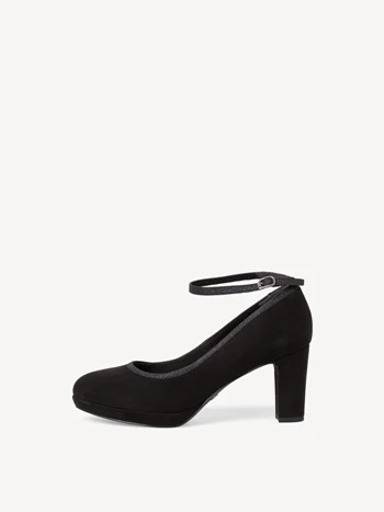 Black Women's Tamaris Buckle Pumps | KDG-305861