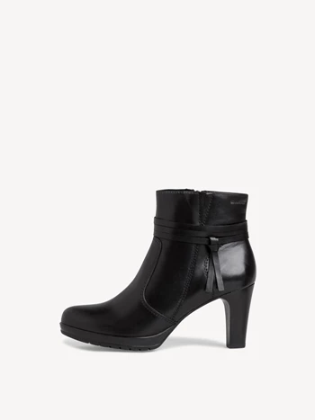 Black Women's Tamaris Heeled Booties | HAB-851043