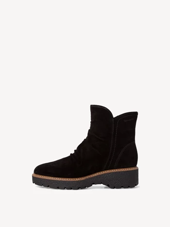 Black Women's Tamaris Heeled Low Tops Plateau Winter Boots | YBN-640318