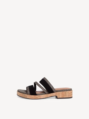 Black Women's Tamaris Heeled Mules | EAO-056987