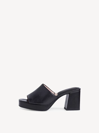 Black Women's Tamaris Heeled Mules | NFH-541302