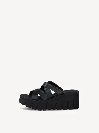 Black Women's Tamaris Heeled Mules | WXZ-817309