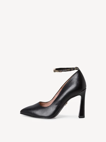 Black Women's Tamaris High Tops Heels Buckle Pumps | RYF-758160