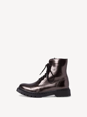 Blue Grey Women's Tamaris Lace Up Booties | ZGV-259768