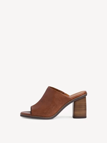 Brown / Grey Women's Tamaris Heeled Mules | KES-420138