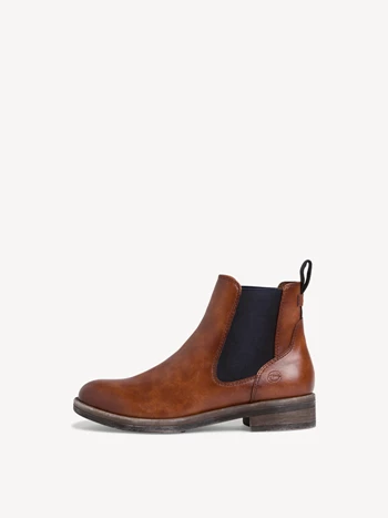 Brown / Navy Women's Tamaris Chelsea Booties | VZS-693784