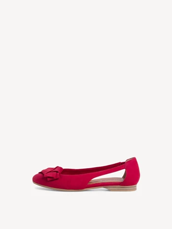 Brown / Red Women's Tamaris Ballerina | HVZ-473951