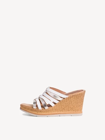 Brown Women's Tamaris Heeled Wedge heeled Mules | NIS-792385