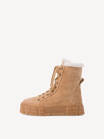 Brown Women's Tamaris Lace Up Plateau Winter Boots | FPW-452098