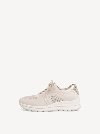 Cream Women's Tamaris Low Tops Sneakers | TXR-274586