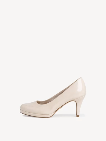 Cream Women's Tamaris Plateau High Tops Heels Pumps | QZD-136748