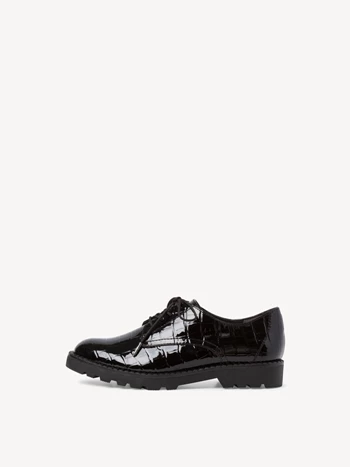 Grey / Black Women's Tamaris Lace Up Lace Up Shoes | CKH-026795