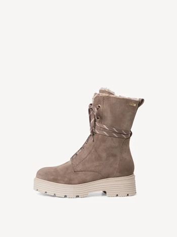 Grey Brown Women's Tamaris Heeled Winter Boots | GVH-507861