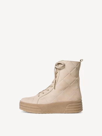 Grey Brown Women's Tamaris Lace Up Plateau Winter Boots | JQE-817295