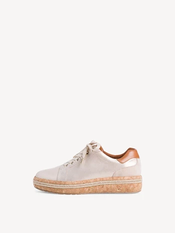 Grey / Brown Women's Tamaris Low Tops Sneakers | VLA-476103