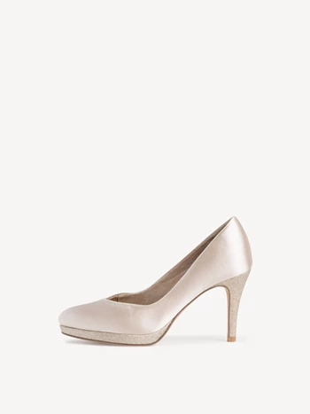 Grey / Brown Women's Tamaris Plateau High Tops Heels Pumps | SRV-657128