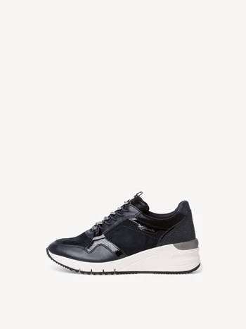 Navy Women's Tamaris Low Tops Sneakers | GHL-078162