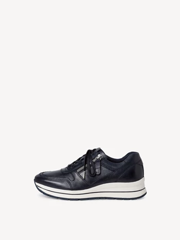Navy Women's Tamaris Low Tops Sneakers | HZU-057824