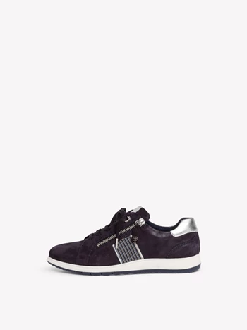 Navy Women's Tamaris Low Tops Sneakers | IBO-127069