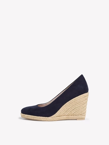 Navy Women's Tamaris Plateau High Tops Heels Wedge Pumps | SJH-642890