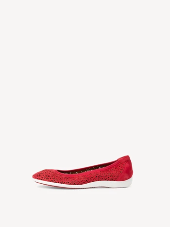 Red / Brown Women's Tamaris Ballerina | TPN-079856