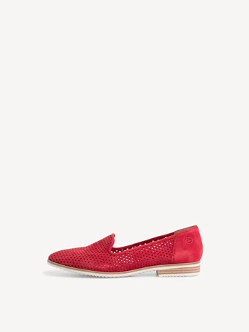 Red / Brown Women's Tamaris Loafers Slippers | MWT-216347