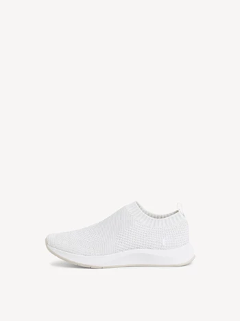 Silver White Women's Tamaris Slip On Sneakers | RUJ-250981