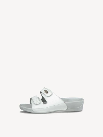 White Women's Tamaris Heeled Mules | OAM-839047
