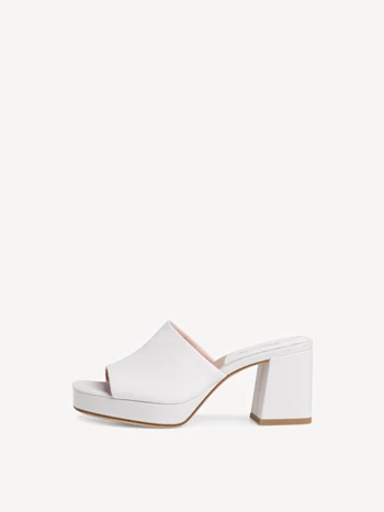 White Women's Tamaris Heeled Mules | ONJ-934582