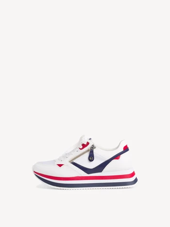 White Women's Tamaris Low Tops Sneakers | FPS-921453