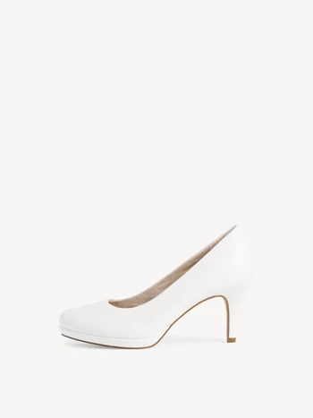 White Women's Tamaris Plateau High Tops Heels Pumps | KXB-350274