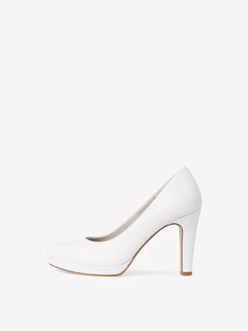White Women's Tamaris Plateau High Tops Heels Pumps | NGX-837159