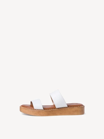 White Women's Tamaris Plateau Mules | GCP-023746